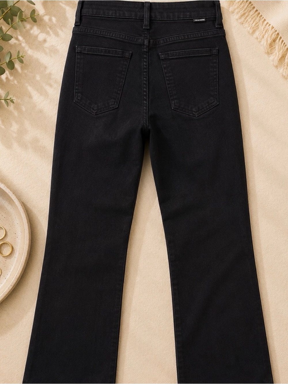 Mother Insider Fray Black Crop Denim Jeans High Waist 26 (4/6) Stretchy 💎EUC